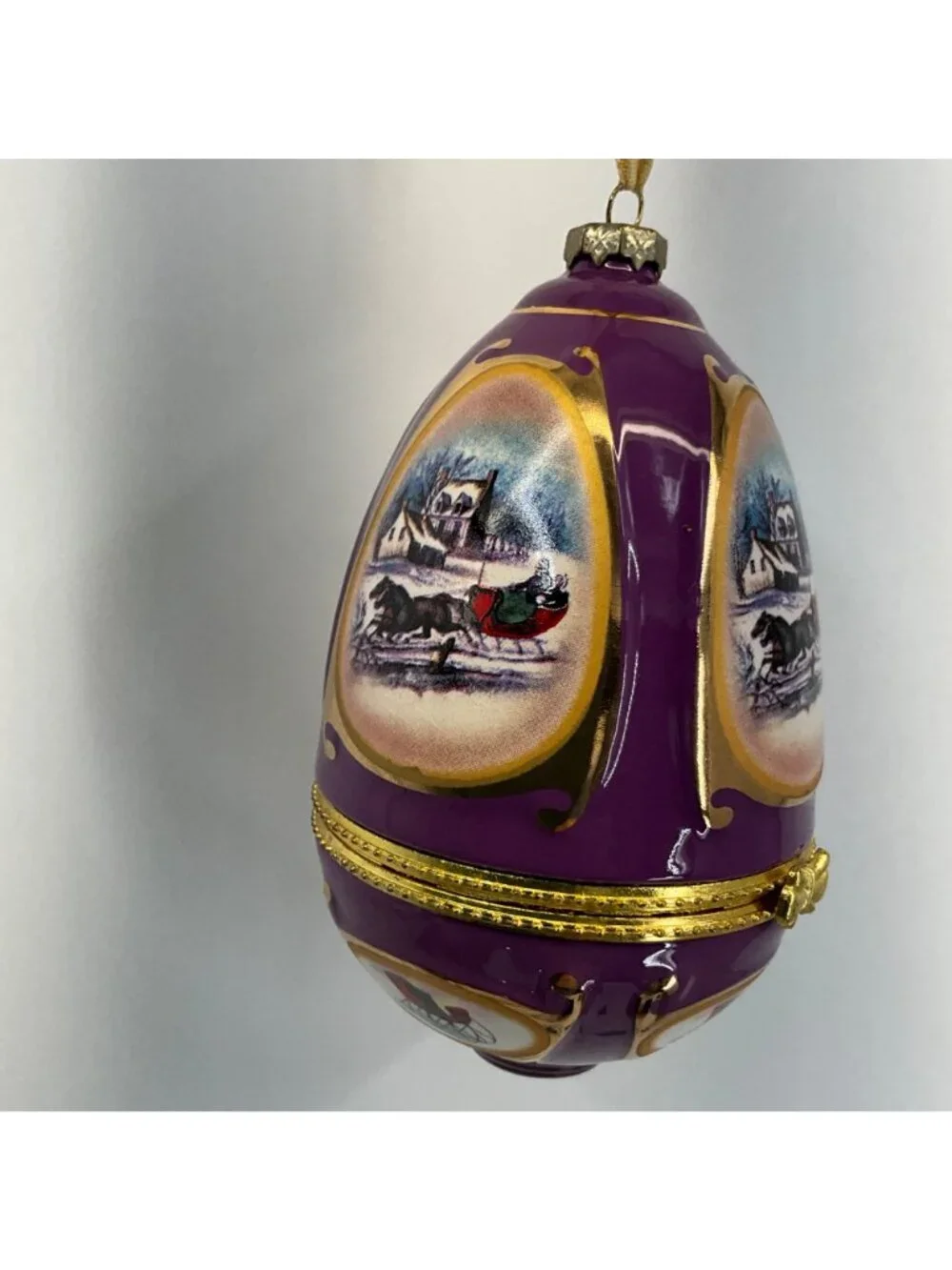 Mr. Christmas Musical Egg Ornament Valerie Parr Hill (Not working)